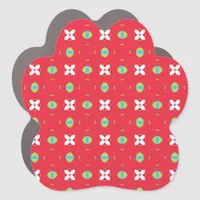 Christmas Holiday Charm Pattern 02 -  Car Magnet