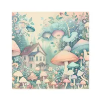 Pretty Cottage Core Whimsical Village Metal Print