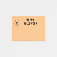 Happy Halloween Black Spider Orange  Notes