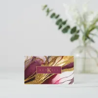 Abstract Sparkling Wine Red ID1018 Business Card