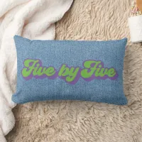 Five by Five in the Awesome Eighties Lumbar Pillow