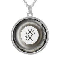 *~*RUNE VIKING Nordic AP87 INGWAZ Sterling Silver Necklace