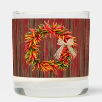 Southwest Chile Ristra Wreath Weathered Red Wood Scented Candle