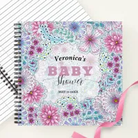 Enchanting Bohemian Meadow Flowers Baby Shower Notebook