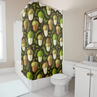  Green Acorn – Nature-Inspired Design Shower Curtain