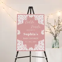 Cielito Lindo Girl Baby Shower Welcome Sign