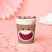 Sock Monkey Smile(Girl)  Paper Cups