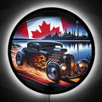 Classic hot rod racing by the Canadian skyline LED Sign