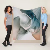 Ethereal Dreamscape: Tranquil Abstract Fleece Blanket