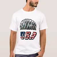 Tennessee and USA Picture Text T-Shirt