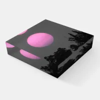 Pink Sun Setting at Dawn Paperweight