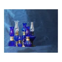 Blue Glass Lamps Acrylic Wall Art