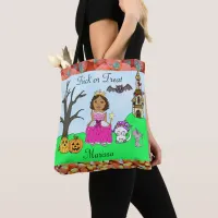 Trick or Treat Girl's Princess Halloween Candy Tote Bag