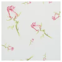 Watercolor Pink Red Roses Hand Painted Fabric