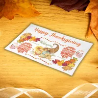 Thanksgiving Friendsgiving Autumn on white | Cloth Placemat