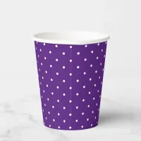 Tiny White Dots on Purple Paper Cups