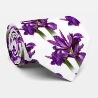 Elegant Floral Dutch Iris Purple Sensation Neck Tie