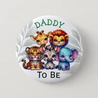 Dad to be | Zoo Animals Baby Shower Button