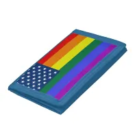 LGBT Pride American Flag with Stars Trifold Wallet