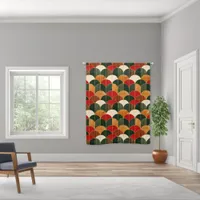 Abstract Modern Chic Pattern Warm Tones Blackout Curtains