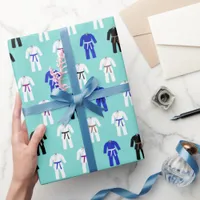 Brazilian Jujitsu Jiu Jitsu BJJ Pattern Wrapping Paper