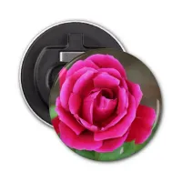 Vibrant Fuchsia Pink Rose Blossom Makro Bottle Opener