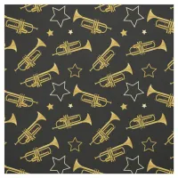 Trumpets and Stars Pattern Fabric