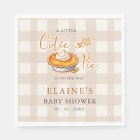 Little Cutie Pie Pumpkin Pie Fall Baby Shower Napkins