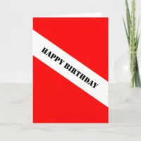 Scuba Diving Happy Birthday Card