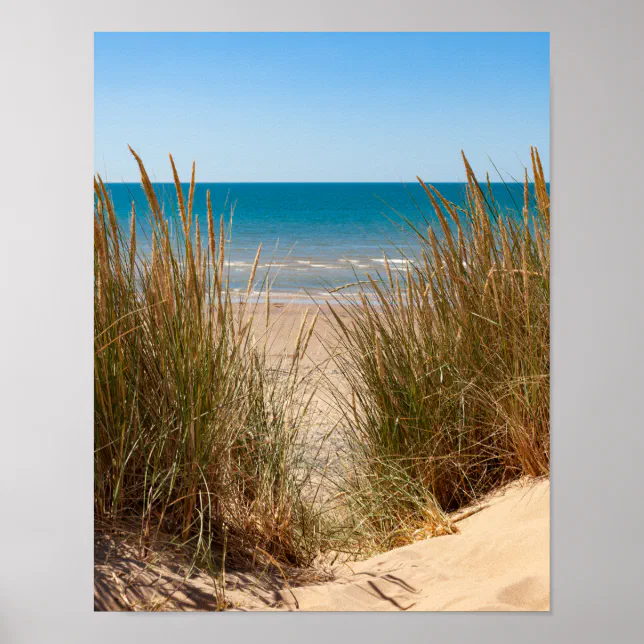 Sea View Ocean Sand Dunes Poster