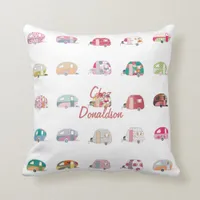 Personalized Retro Vintage Caravan Design Pillows