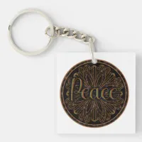 Virtue Peace Mandala Keychain