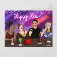 Happy Hour | Digital Art Postcard