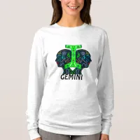 Gemini Art Twins Holding Zodiac Symbol   T-Shirt