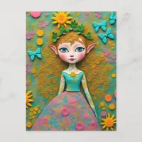 Butterfly Dreams Elf  Postcard