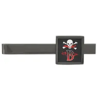 Jolly Roger B Monogram Initial Tie Bar