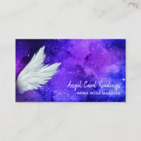 *~* Cosmos Stars Blue Galaxy Angel Wings  Universe Business Card