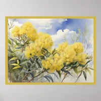 National Flower Australia Golden Wattle | Poster