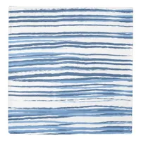 Modern Blue and White Coastal Stripes Duvet Cover