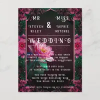 Floral Lotus Wedding Suite | Starry Night Romance Postcard