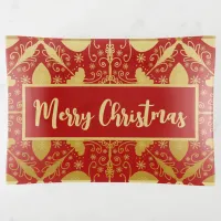 Stylish Red and Gold Christmas  Trinket Tray