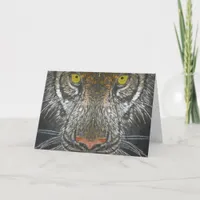 Greeting Card - Wild Cat Portrait