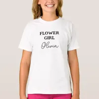 Flower Girl White Personalized T-Shirt