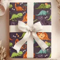 Cute Baby Dinosaurs Dino Wrapping Paper