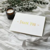 Custom Interior Message Folded Foil Thank You Card