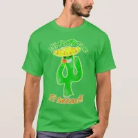 Totally Neon Succulent Party Time Cactus Cartoon T-Shirt