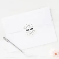 Custom SARCASM colorful starburst sticker