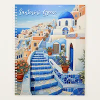 Santorini Island Illustration | Travel Art Planner