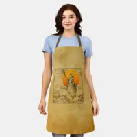 Vintage Halloween Witch All-Over Print Apron