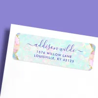 Opal Gemstone Pastel Modern Return Address Label